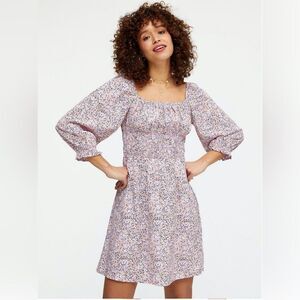 NWT New Look shirred bust puff sleeve mini dress size 2